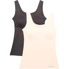 ダンスキン レディース トップス タンクトップ Danskin Layering Tank Top 2Pack BlackNude ブラックのサムネイル