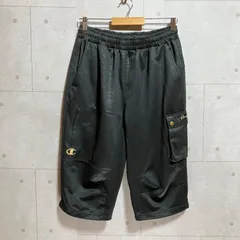 Champion チャンピオン S-MODE カーゴ クロップド パンツ L ロゴ 刺繍 イージー ジャージ ブラック 黒 メンズ SU-33-30のサムネイル