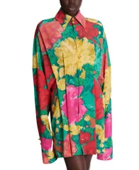 バルマン レディース トップス シャツ クレープリント Balmain Crepe Shirt Dress with Roses Print Multicolor マルチカラーのサムネイル