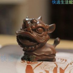 石像 神獣・貔貅 茶台 玄関 鎮紙 文房具 風水 招財 置物 工芸品 装飾品