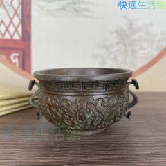 銅碗 美術品 龍鳳花碗 供碗 装飾品 工芸品 置物 - メルカリ