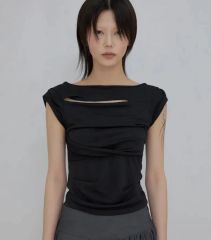 お得 新品 Glossy M size ブラック unoa ウノア トップス - メルカリ