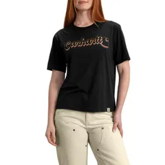 カーハート レディース トップス シャツ プラスサイズ グラフィック Carhartt 106833 Plus TENCEL Fiber Series LooseFit Script Graphicのサムネイル