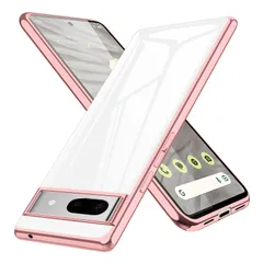 Google Pixel 7a ケース クリア tpu ピクセル7a カバー 透明 ソフト 薄型 背面クリア ピンク Pixel7a スマホケース ストラップホール付き スリム 軽量 耐衝撃 人気 ローズゴールドのサムネイル