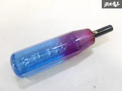 社外 汎用 クリスタル シフトノブ シフト ノブ 気泡 バブル 青×紫系 全長 約19.5cm M12 P1.25 即納 棚のサムネイル