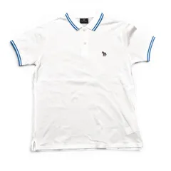 PAUL SMITH ポールスミス スポーツストライプ ゼブラポロシャツ 182502 151L サイズM ホワイト メンズ 半袖