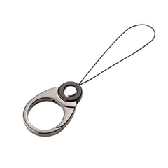 新品 [ALLVD] リング ストラップ スマホ ホールド、カラビナ 落下防止 フィンガー リング スマートフォン 携帯ストラップ 合金 持ち運びに便利で（黒い）のサムネイル