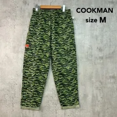 COOKMAN クックマン M タイガーカモ 迷彩柄 イージー シェフ カーゴ パンツ ボトムス ズボン ウエストゴム ドローコード 総柄 リップストップ ミリタリー ワーク アメカジ スケーター ストリート カジュアル アウトドア 古着 ★ ■◇ ■◆