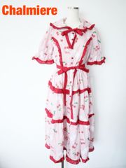 新品 Emily Temple ギンガムチェックストロベリー ワンピース 160