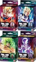 ドラゴンボールスーパーカードゲーム フュージョンワールド スタートデッキ 4種セット 孫悟空 ベジータ ブロリー フリーザ FS01 FS02 FS03 FS04 BANDAI バンダイのサムネイル