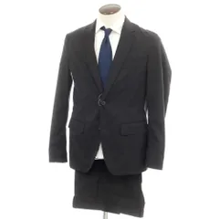 【中古】ジュンハシモト junhashimoto ウールポリエステル 2つボタンスーツ ブラック【サイズ5】【メンズ】のサムネイル