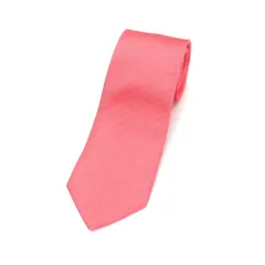 【中古】グリーンレーベルリラクシング green label relaxing シルク 無地ネクタイ ピンクオレンジ【メンズ】