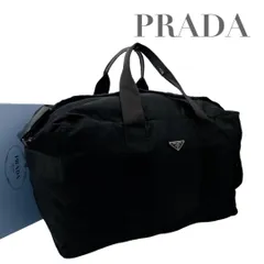 【価格交渉/質問大歓迎♪】【希少/極美品】プラダ　ナイロン　三角ロゴ　ボストンバッグ　黒　5515のサムネイル