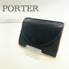 PORTER ポーター レザー ウォレット 二つ折り 財布 カジノ ダークブラウン _218213のサムネイル