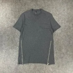 Neil Barrett Long Length ニールバレット Tシャツ デザイン サイドジッパー グレー Y2K メンズ BJE652 2576のサムネイル