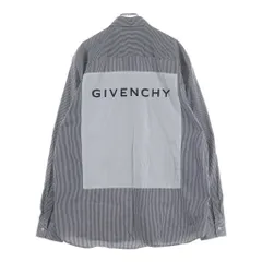 GIVENCHY (ジバンシィ) バックロゴ ボタンダウン ブロード BM60H0123T 長袖シャツ ネイビーのサムネイル