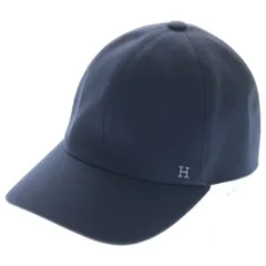 HERMES (エルメス) Hロゴ刺繍 ベースボールキャップ 帽子 ネイビーのサムネイル
