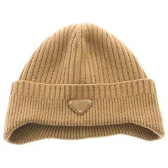 PRADA プラダ トライアングルロゴ ウールビーニー ベージュ 2HC389 2DZL PRADA (プラダ) トライアングルロゴ ウールビーニー ベージュ 2HC389