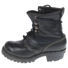 CHROME HEARTS (クロムハーツ) ×WESCO JOBMASTER ウエスコ ジョブマスター レザーブレードレースアップ レザーブーツ ブラックのサムネイル