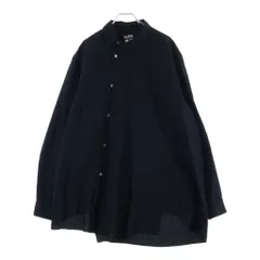 BLACK COMME des GARCONS (ブラックコムデギャルソン) 22AW AD2022 レギュラーカラー コットン 長袖ねじれシャツ ブラック 1J-B012のサムネイル