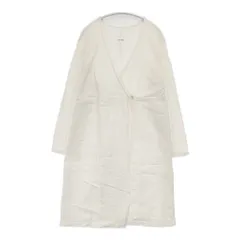 Toujours 羽織りカシュクール ロングカーディガン コットンリネン 日本製 コート オフホワイト レディース トゥジュー【中古】6-0609M△のサムネイル