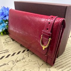グッチ GUCCI 二つ折り 財布 マイクロGG柄 ベルト ピンク エナメル グッチ GUCCI 二つ折り 財布 マイクロGG柄 ベルト ピンク エナメル