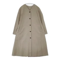 ARTS&SCIENCE 071-L180-040 コットン ワンピースコート サイズ1 ノーカラー 日本製 コート カーキ レディース アーツ&サイエンス【中古】6-0609M△のサムネイル