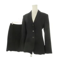 ピーエスポールスミス PS Paul Smith women セットアップ スーツ 40 黒 ブラック 無地 長袖 テーラードカラー 220-5 JK PM YA 0730 /CK1 ■ECE006のサムネイル