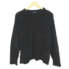 アイテムズ アーバンリサーチ ITEMS URBANRESEARCH ニット セーター L 黒 ブラック 無地 クルーネック 長袖 /MD ■ECA006のサムネイル