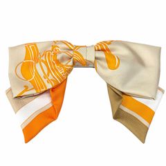 未使用✨ エルメス グルネル バレッタ リボン シルク ベージュ