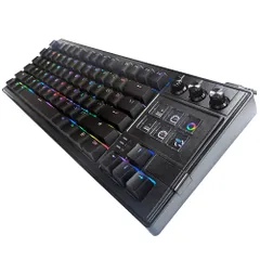 K1 PRO キーボード 赤軸 有線 キングジム ゲーミング テンキーレス リニア バックライト ボタン ボリューム付き ホットスワップ対応 ストリームデック pc ラピッドトリガー メカニカル 英語配列 英字配列 音量調整付き スイッチ 耐久性 高さ調整 テのサムネイル