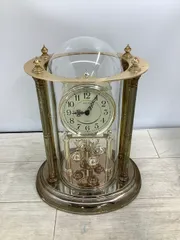 H1 SEIKO ガラスドーム  アンティーク レトロ 置時計 ゴールド クォーツ 動作未確認 現状品のサムネイル