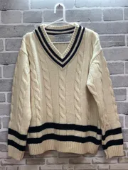 A【A5-12】◇ OLDDERBY KNITWEAR タグ表記サイズM セーター　ホワイトのサムネイル