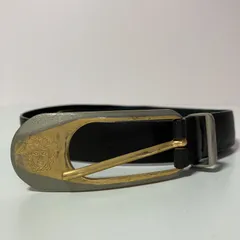 【訳あり】【ヴィンテージ】GIANNI VERSACE ジャンニベルサーチ メデューサ ベルト サイズ75 ブラウン　　　　T-476のサムネイル