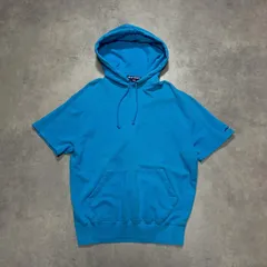GQ5947◇POLO SPORT RALPH LAUREN : 90's 半袖スウェットパーカー◇M◇ターコイズブルー系 ポロスポーツ