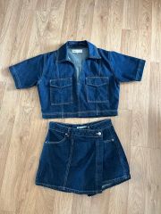 ZARA デニムショートジャケット＆スカパン セットアップ - メルカリ