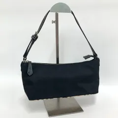 【良品】Burberry バーバリー アクセサリーポーチ ハンドバッグ ノバチェック ナイロン レザー ブラック 黒 レディース