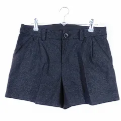 アダムエロペ Adam et Rope' ショーパン パンツ ショート ジップフライ ウール チェック 38 黒 ブラック ボトムス /T2のサムネイル