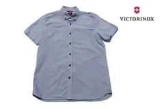 ビクトリノックス Victorinox 中古 半袖オックスフォードシャツ テーラードフィット S ブルーグレー コットンのサムネイル