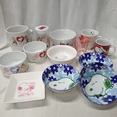 スヌーピー 食器13点まとめて マグカップ、ボウル、小皿、グラスなど 訳あり【現状品】 Y994