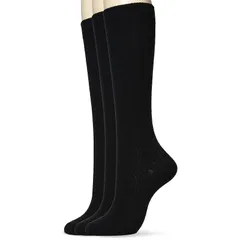 【新品】 [ソクネツズカン] 癒足 日本製 遠赤加工リブハイソックス 同色3足セット エコ包装 足熱図鑑Rシリーズ レディース リブ無地黒 日本 22-24cm (日本サイズM相当)