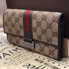 GUCCI グッチ GGキャンバス 長財布 シェリーライン 0712-3 - メルカリ