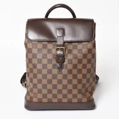 LOUIS VUITTON ルイヴィトン ダミエ ソーホー リュック デイパック N51132 ブラウン PVC レザー 美品 中古 4a003924のサムネイル