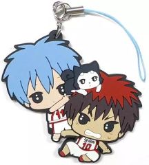 [Used] Keychain/Mascot (Character) Kuroko, Kagami & Tetsuya No. 2 "Kuroko's Basketball Capsule Rubber Mascot vol.1"