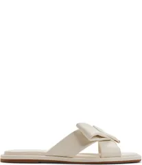 テッドベーカー レディース シューズ パンプス サンダル レザー Ted Baker London Spencer Leather Bow Slide Sandals WhiteBone ホワイトのサムネイル