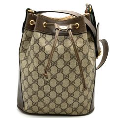 GUCCI グッチ ショルダーバッグ 巾着型 シェリー GGスプリーム レザー