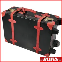 EURASIA ユーラシア トランク 黒 レインカバー キャリーケース スーツケース 革 旅行バッグ アンティーク風  機内持ち込み メンズ レディース キャリー付きバッグ一覧←SEULB屋着古← SJ1497のサムネイル