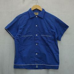 70's ANGEL TOWNビンテージボーリングシャツ ネイビー - メルカリ