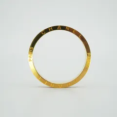 CHANEL シャネル ロゴ 95A バングル GP ゴールド×ブラックのサムネイル