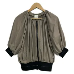 DOUBLE STANDARD CLOTHING(ダブルスタンダードクロージング) ブルゾン レディース美品  - ベージュ×黒 長袖/ギャザー/春/夏のサムネイル